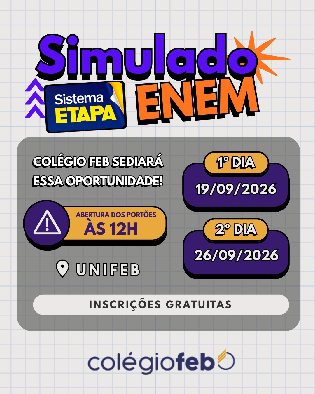 Colégio FEB promove Simulado ENEM gratuito para estudantes de Barretos e região (1)